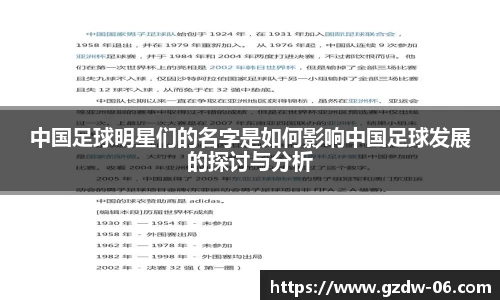 中国足球明星们的名字是如何影响中国足球发展的探讨与分析